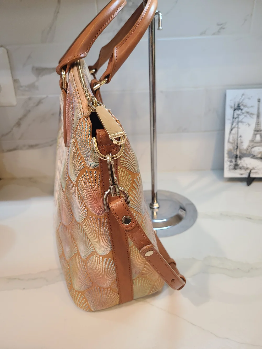 Brahmin Large Duxbury In Scallop Bondi EUC